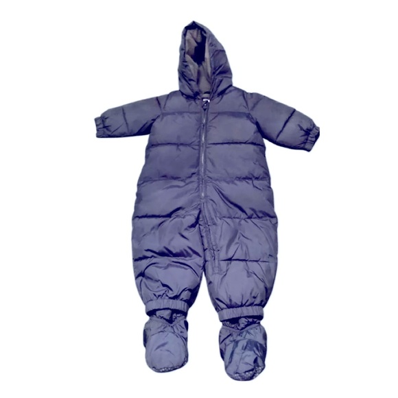 GAP Jackets & Coats Baby Gap Hooded Puffer Navy Snowsuit 218 Months